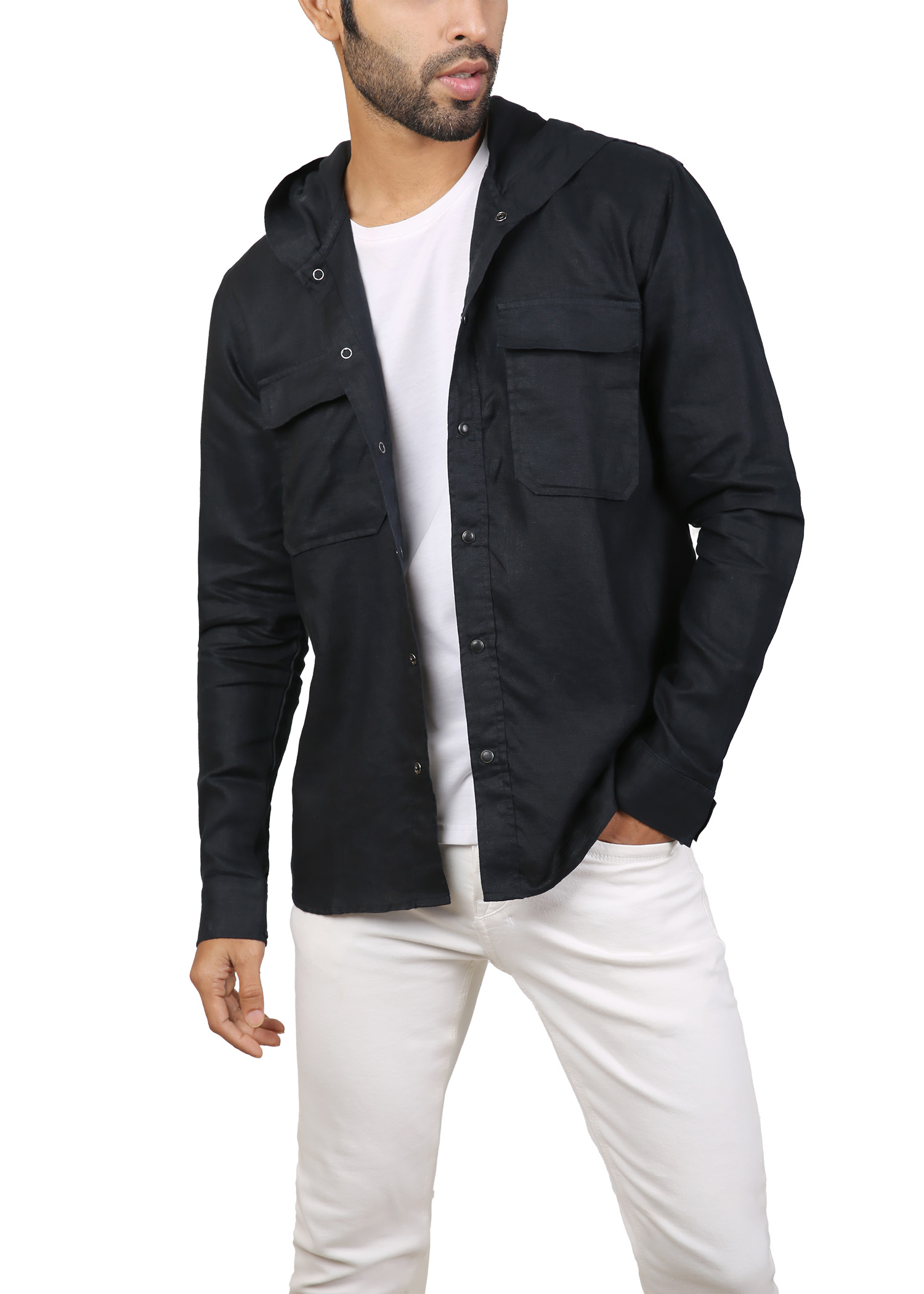 HOODED CASUAL SHIRT 